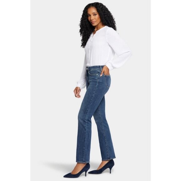 💕NYDJ💕 Marilyn Straight Leg Jeans ~ Marcel Blue 12 NWT - Picture 4 of 16